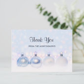 Carte De Remerciements Magical Metallic Christmas Balls (Debout devant)