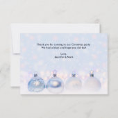 Carte De Remerciements Magical Metallic Christmas Balls (Dos)