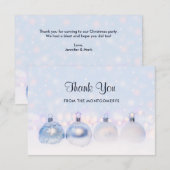 Carte De Remerciements Magical Metallic Christmas Balls (Devant / Derrière)