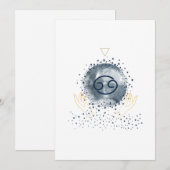 Carte De Remerciements Magie céleste - Cancer (Devant / Derrière)