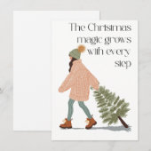 Carte De Remerciements magie de Noël (Devant / Derrière)