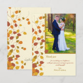 Carte de remerciements magnifique de photo (Devant / Derrière)