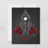 Carte De Remerciements Magnifique design mariage gothique foncé. (Dos)