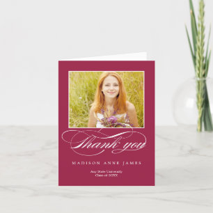 Carte de remerciements magnifique d'obtention du