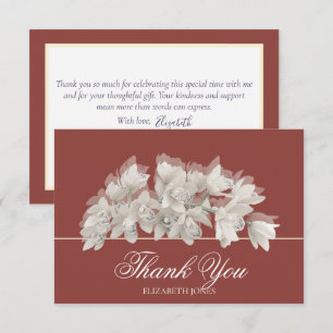 Carte De Remerciements Magnifique Remerciement de Fête de Mariée Orchidée