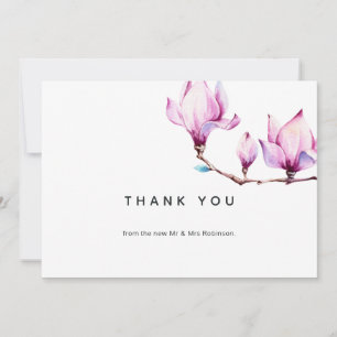 Carte De Remerciements Magnolia Floral
