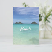 Carte De Remerciements Mahalo  (Debout devant)