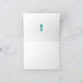 Carte De Remerciements Mahalo turquoise turquoise script d'ananas tropica (Intérieur)