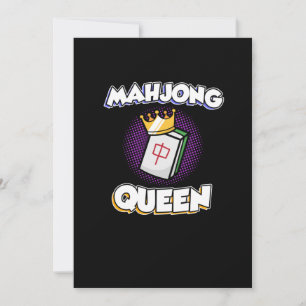 Carte De Remerciements Mahjong Queen Jeu Mahjong Joueur Jeux Graphique