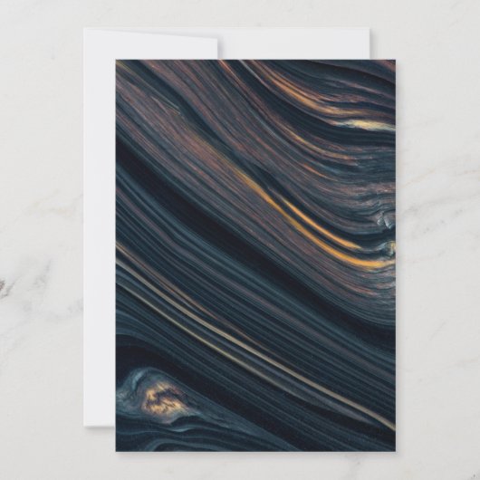 Carte De Remerciements Mahogany Goldsheen Obsidian (Devant)