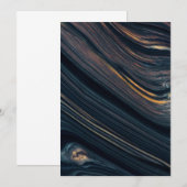 Carte De Remerciements Mahogany Goldsheen Obsidian (Devant / Derrière)