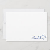 Carte De Remerciements Main dessinée bleu fantaisiste (Dos)