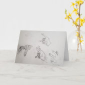 carte de remerciements "Main Drake" (Fleur jaune)