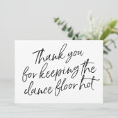 Carte De Remerciements Main élégante avec lettre calligraphiée "Merci" DJ (Debout devant)