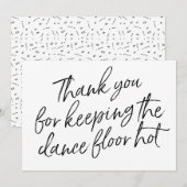 Carte De Remerciements Main élégante avec lettre calligraphiée "Merci" DJ (Devant / Derrière)