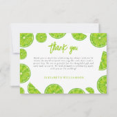 Carte De Remerciements Main Squeeze Lime Green Bridal Shower (Devant)