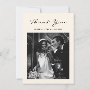 Carte De Remerciements Main tiré vieux Mariage d'argent