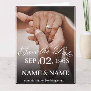 Carte De Remerciements Mains d'un couple Mariage coloré avec anneau