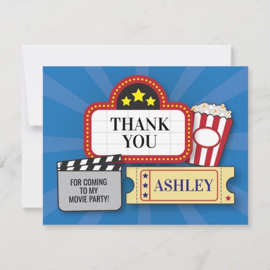 Carte De Remerciements Maïs éclaté de billet de pellicule (Devant)