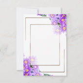 Carte De Remerciements Maisées pourpres/Triage or (Dos)