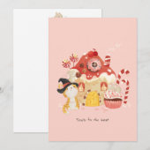 Carte De Remerciements Maison en pain d'épices sucrée (Devant / Derrière)