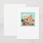 Carte De Remerciements Maison, maison moderne (Devant / Derrière)