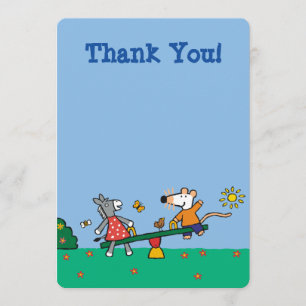 Carte De Remerciements Maisy et bascule pointillée au terrain de jeu