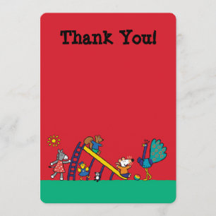Carte De Remerciements Maisy sur le terrain de jeu avec des amis