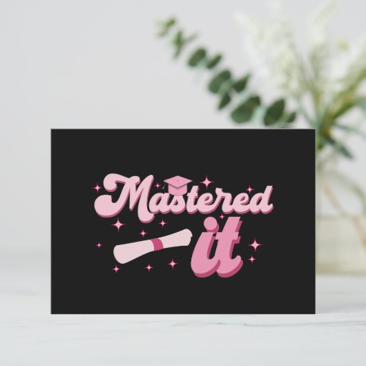 Carte De Remerciements Maîtrise Il Maîtrise Diplômé MBA (Debout devant)