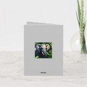 Carte De Remerciements Majestic Jungle Elephant - Sauvage Et Libre (Dos)