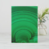 Carte De Remerciements Malachite verte en gros plan (Debout devant)