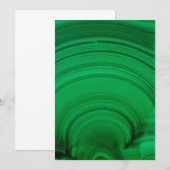 Carte De Remerciements Malachite verte en gros plan (Devant / Derrière)