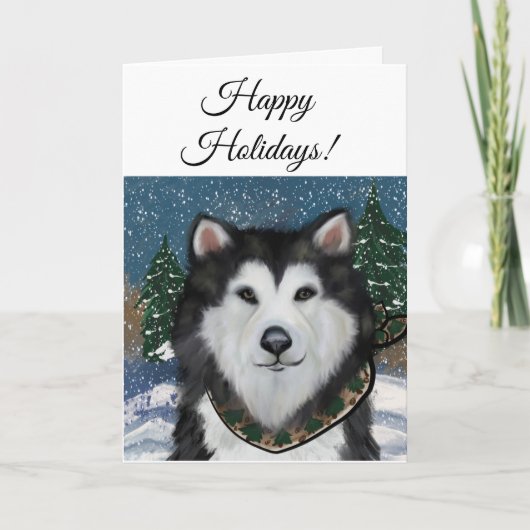 Carte De Remerciements Malamute d'Alaska             (Devant)