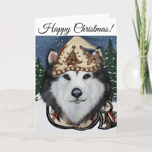 Carte De Remerciements Malamute d'Alaska (Devant)