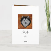 Carte De Remerciements Malamute d'Alaska (Dos)