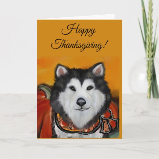 Carte De Remerciements Malamute d'Alaska (Devant)