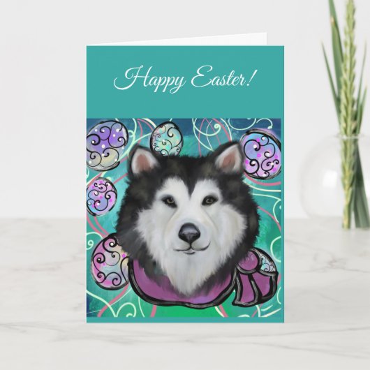 Carte De Remerciements Malamute d'Alaska (Devant)