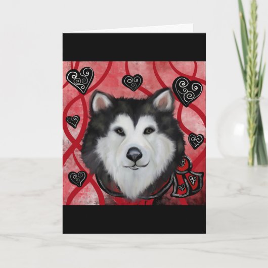 Carte De Remerciements Malamute d'Alaska (Devant)