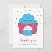 Carte De Remerciements Maman & Baby Cupcake (Devant)