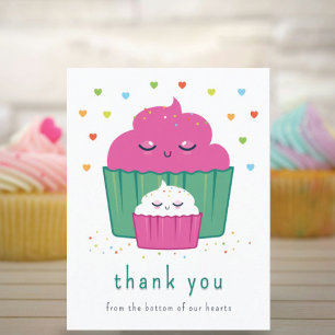 Carte De Remerciements Maman & Baby Cupcake