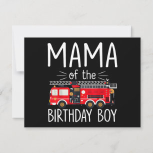 Carte De Remerciements Maman du garçon d'anniversaire Camion d'incendie p