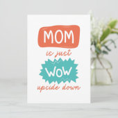 Carte De Remerciements Maman Est Juste Wow À L'Étranger (Debout devant)