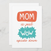 Carte De Remerciements Maman Est Juste Wow À L'Étranger (Devant / Derrière)