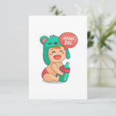 Carte De Remerciements maman future maman baby shower (Debout devant)