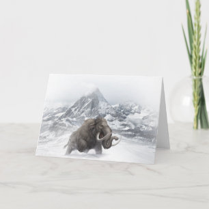 Carte De Remerciements Mammifère laineux Période de glace animale préhist