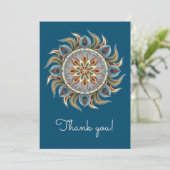 Carte De Remerciements Mandala (Debout devant)