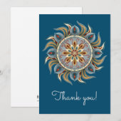 Carte De Remerciements Mandala (Devant / Derrière)