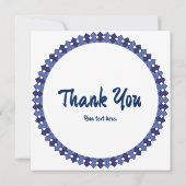 Carte De Remerciements Mandala bleu (Dos)