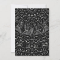 Carte de remerciements Mandala Charbon