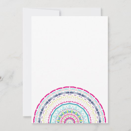 Carte De Remerciements mandala coloré (Devant)